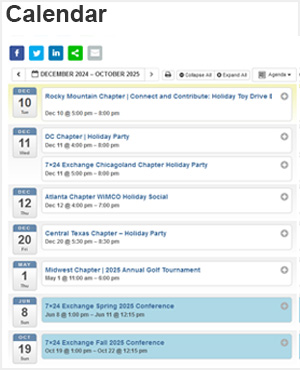 7x24 Exchange Chapter Event Calendar